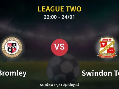 Soi Kèo Bromley vs Swindon Town – 22:00 24/01 | Nhận Định, Dự Đoán Tỷ Số