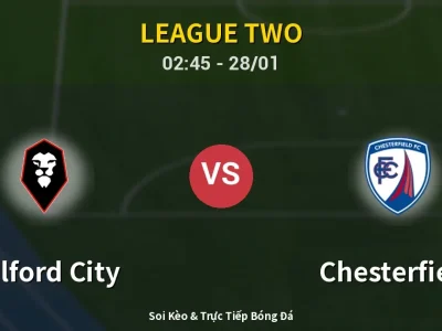 Kết Quả: Salford City 0-1 Chesterfield – Highlight & Bàn Thắng | League Two