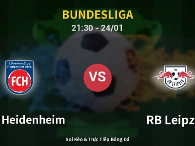 Soi Kèo 1. FC Heidenheim vs RB Leipzig – 21:30 24/01 | Nhận Định, Dự Đoán Tỷ Số