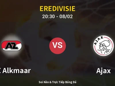 🔴 Trực Tiếp: AZ Alkmaar 0-0 Ajax – Link Xem Eredivisie (Full HD)