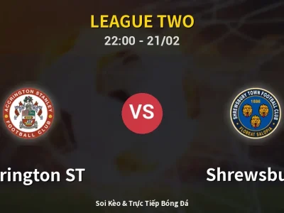 🔴 Trực Tiếp: Accrington ST 0-1 Shrewsbury – Link Xem League Two (Full HD)
