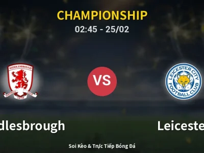 Kết Quả: Middlesbrough 1-1 Leicester – Highlight & Bàn Thắng | Championship