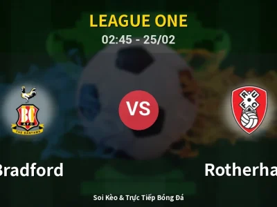 Kết Quả: Bradford 1-0 Rotherham – Highlight & Bàn Thắng | League One