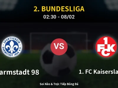 Kết Quả: SV Darmstadt 98 4-0 1. FC Kaiserslautern – Highlight & Bàn Thắng | 2. Bundesliga