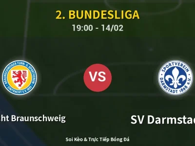 🔴 Trực Tiếp: Eintracht Braunschweig 2-0 SV Darmstadt 98 – Link Xem 2. Bundesliga (Full HD)