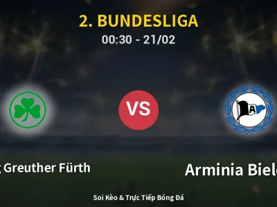 Kết Quả: SpVgg Greuther Fürth 2-1 Arminia Bielefeld – Highlight & Bàn Thắng | 2. Bundesliga