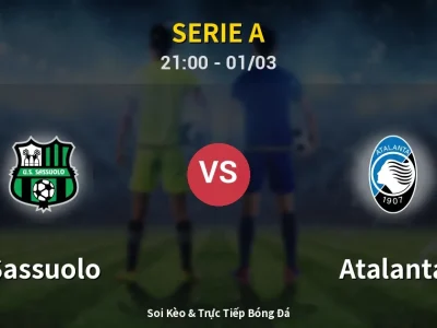 🔴 Trực Tiếp: Sassuolo 2-0 Atalanta – Link Xem Serie A (Full HD)