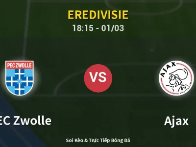 Kết Quả: PEC Zwolle 0-0 Ajax – Highlight & Bàn Thắng | Eredivisie