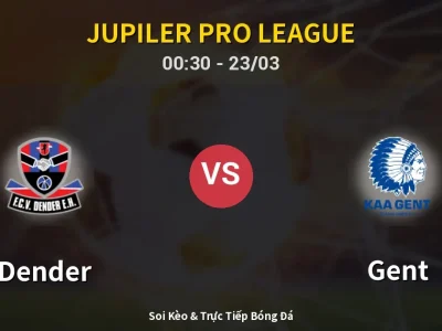 Kết Quả: Dender 1-3 Gent – Highlight & Bàn Thắng | Jupiler Pro League