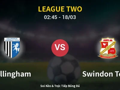 Kết Quả: Gillingham 0-2 Swindon Town – Highlight & Bàn Thắng | League Two