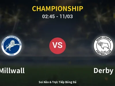 Kết Quả: Millwall 1-0 Derby – Highlight & Bàn Thắng | Championship