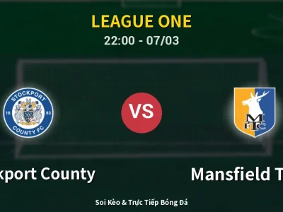 Soi Kèo Stockport County vs Mansfield Town – 22:00 07/03 | Nhận Định, Dự Đoán Tỷ Số