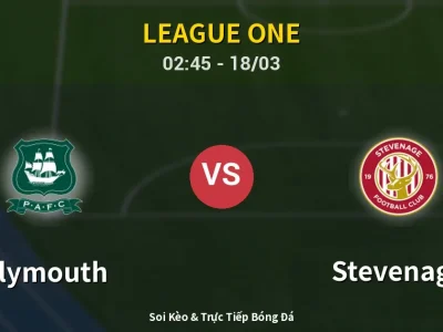 Kết Quả: Plymouth 1-0 Stevenage – Highlight & Bàn Thắng | League One