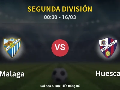 Kết Quả: Malaga 5-3 Huesca – Highlight & Bàn Thắng | Segunda División