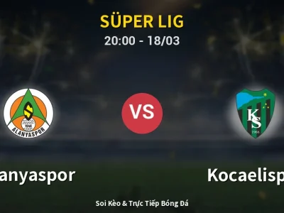 Kết Quả: Alanyaspor 5-0 Kocaelispor – Highlight & Bàn Thắng | Süper Lig