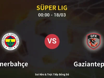 Kết Quả: Fenerbahçe 4-1 Gaziantep FK – Highlight & Bàn Thắng | Süper Lig