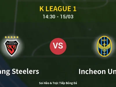 Kết Quả: Pohang Steelers 1-1 Incheon United – Highlight & Bàn Thắng | K League 1