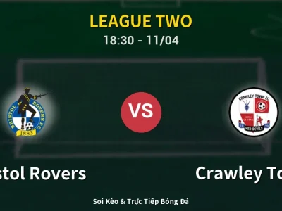 Soi Kèo Bristol Rovers vs Crawley Town – 18:30 11/04 | Nhận Định, Dự Đoán Tỷ Số