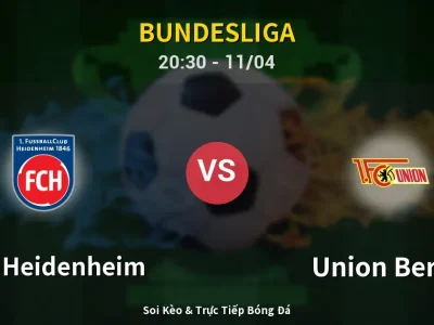 Soi Kèo 1. FC Heidenheim vs Union Berlin – 20:30 11/04 | Nhận Định, Dự Đoán Tỷ Số