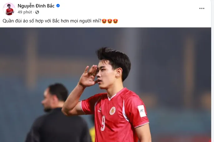 Thông điệp của tiền đạo Đình Bắc 1 Thông điệp của tiền đạo Đình Bắc 1