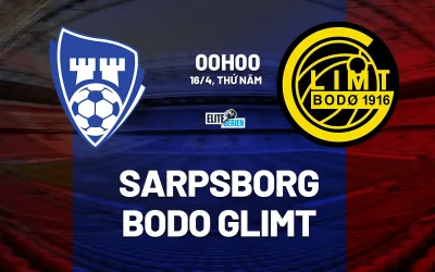 Bodo Glimt 'nổi điên' sau trận thua 0-5? Dự đoán Sarpsborg vs Bodo Glimt 0h00 16/4: Thảm bại sân nhà? 1